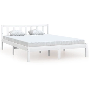vidaXL Cadre de lit extra long sans matelas 140x210 cm bois massif pin pas cher