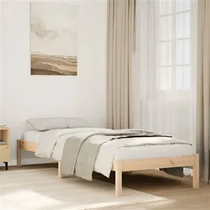 vidaXL Cadre de lit extra long sans matelas 100x210 cm bois massif pin pas cher