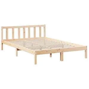 vidaXL Cadre de lit extra long sans matelas 140x220 cm bois massif pin