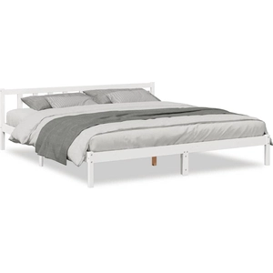 vidaXL Cadre de lit extra long sans matelas 180x220 cm bois massif pin pas cher