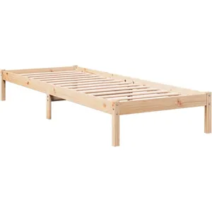 vidaXL Cadre de lit extra long sans matelas 100x220 cm bois massif pin pas cher