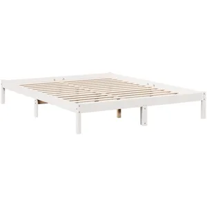 vidaXL Cadre de lit extra long sans matelas 140x220 cm bois massif pin pas cher