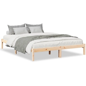 vidaXL Cadre de lit extra long sans matelas 160x220 cm bois massif pin pas cher