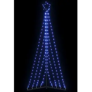 vidaXL Guirlande de sapin de Noël 339 LED bleu 187 cm pas cher