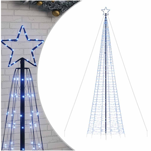vidaXL Arbre de Noël lumineux avec pointes 1534 LED bleu 500 cm pas cher