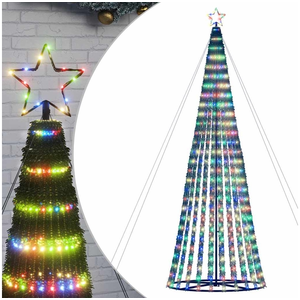 vidaXL vidaXL Arbre de Noël lumineux conique 1028 LED colorées 403 cm pas cher