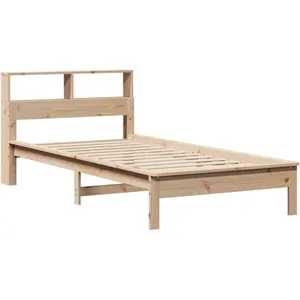 vidaXL Lit bibliothèque sans matelas 90x200 cm bois de pin massif pas cher
