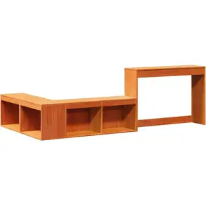 Comparateur de prix : vidaXL Table de chevet avec bureau cire marron bois de pin massif