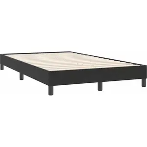 vidaXL Cadre de lit sans matelas noir 120x220 cm velours pas cher