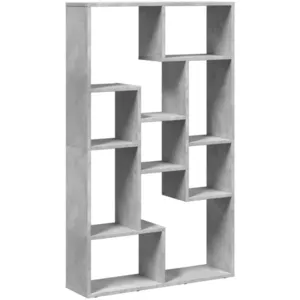 vidaXL Vidaxl Bibliothèque Gris Béton 72x20x120 Cm Bois D'ingénierie pas cher