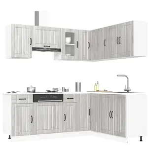 vidaXL Ensemble d'armoires de cuisine 11 pcs Lucca bois d'ingénierie pas cher