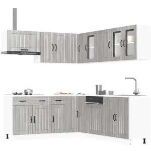 vidaXL Ensemble d'armoires de cuisine 11 pcs Lucca bois d'ingénierie pas cher