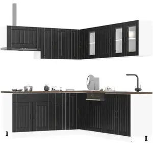 vidaXL Ensemble d'armoires de cuisine 11 pcs Lucca bois d'ingénierie pas cher