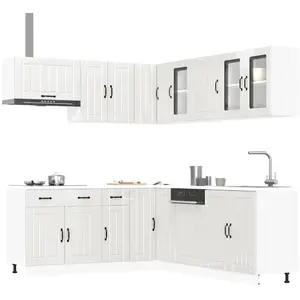 Comparateur de prix : vidaXL Ensemble d'armoires de cuisine 11 pcs Lucca bois d'ingénierie