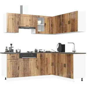 vidaXL Ensemble d'armoires de cuisine 11 pcs Porto bois d'ingénierie pas cher