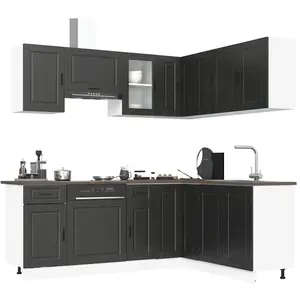 Comparateur de prix : vidaXL Ensemble d'armoires de cuisine 11 pcs Porto bois d'ingénierie