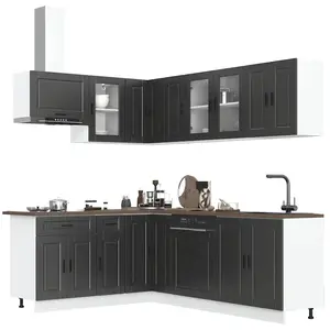vidaXL Ensemble d'armoires de cuisine 11 pcs Porto bois d'ingénierie pas cher