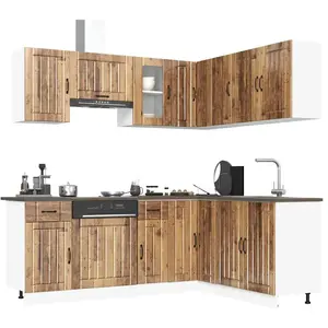 Comparateur de prix : vidaXL Ensemble d'armoires de cuisine 11 pcs Kalmar bois d'ingénierie