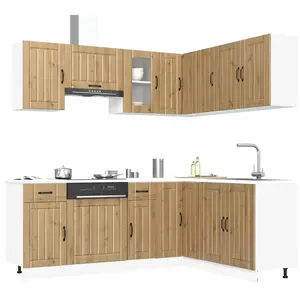 Comparateur de prix : vidaXL Ensemble d'armoires de cuisine 11 pcs Kalmar bois d'ingénierie