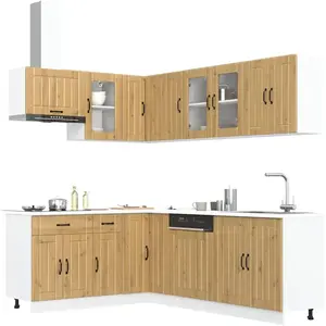 Comparateur de prix : vidaXL Ensemble d'armoires de cuisine 11 pcs Lucca bois d'ingénierie