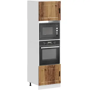 vidaXL Armoires de four 2 pcs Porto vieux bois bois d'ingénierie pas cher