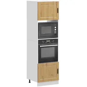 vidaXL Armoires de four 2 pcs Porto chêne artisanal bois d'ingénierie pas cher