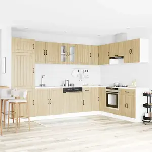 vidaXL Meuble sous évier Lucca 2 pcs Chêne Sonoma Bois d'ingénierieVendu parvidaxl-be