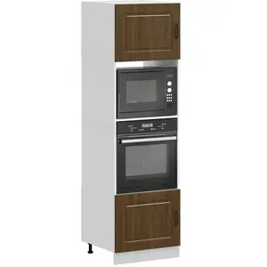 vidaXL Armoires de four 2 pcs Lucca chêne marron bois d'ingénierie pas cher