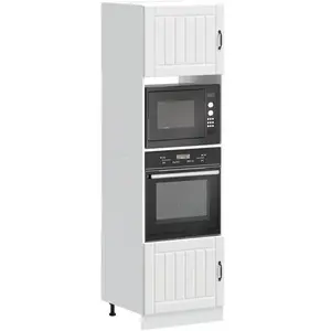 vidaXL Armoires de four 2 pcs Kalmar blanc bois d'ingénierie pas cher