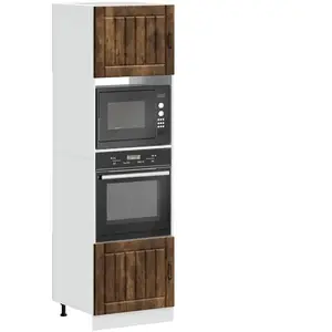 Comparateur de prix : vidaXL Armoires de four 2 pcs Kalmar chêne fumé bois d'ingénierie