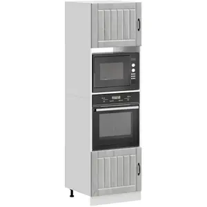 vidaXL Armoires de four 2 pcs Kalmar sonoma gris bois d'ingénierie pas cher