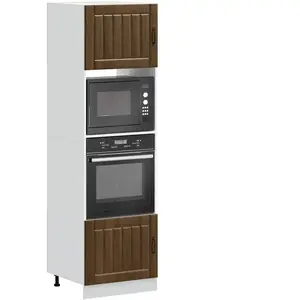 vidaXL Armoires de four 2 pcs Kalmar chêne marron bois d'ingénierie pas cher