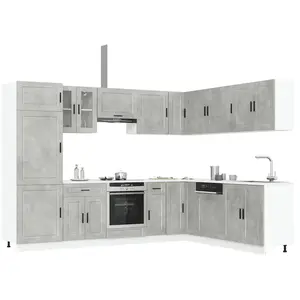 vidaXL Ensemble d'armoires de cuisine 14 pcs Porto bois d'ingénierie pas cher