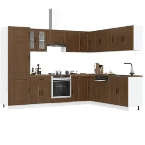 vidaXL Ensemble d'armoires de cuisine 14 pcs Porto bois d'ingénierie pas cher