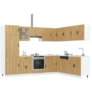 vidaXL Ensemble d'armoires de cuisine 14 pcs Porto bois d'ingénierie