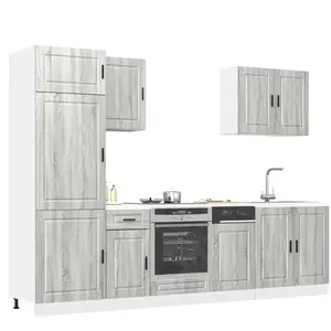 Comparateur de prix : vidaXL Ensemble d'armoires de cuisine 7 pcs Kalmar bois d'ingénierie