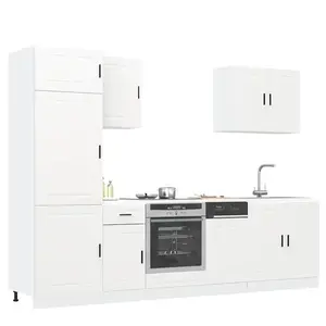 vidaXL Ensemble d'armoires cuisine 7pcs Kalmar blanc bois d'ingénierie