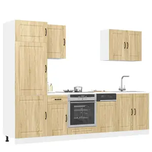 Comparateur de prix : vidaXL Ensemble d'armoires de cuisine 7 pcs Kalmar bois d'ingénierie
