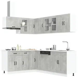 Comparateur de prix : vidaXL Ensemble d'armoires de cuisine 11 pcs Kalmar bois d'ingénierie