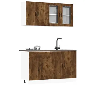 vidaXL Ensemble d'armoires de cuisine 4 pcs Kalmar bois d'ingénierie pas cher