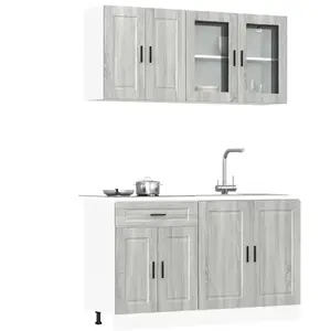 vidaXL Ensemble d'armoires de cuisine 4 pcs Kalmar bois d'ingénierie pas cher