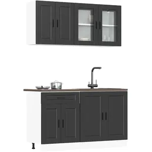 Comparateur de prix : vidaXL Ensemble d'armoires de cuisine 4 pcs Kalmar bois d'ingénierie