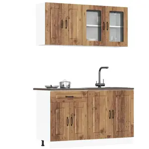 vidaXL Ensemble d'armoires de cuisine 4 pcs Kalmar bois d'ingénierie pas cher