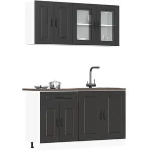 vidaXL Ensemble d'armoires de cuisine 4 pcs Kalmar bois d'ingénierie pas cher