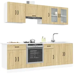 vidaXL Ensemble d'armoires de cuisine 8 pcs Kalmar bois d'ingénierie pas cher