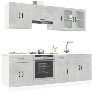 Comparateur de prix : vidaXL Ensemble d'armoires de cuisine 8 pcs Kalmar bois d'ingénierie