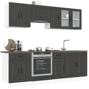 vidaXL Ensemble d'armoires de cuisine 8 pcs Kalmar bois d'ingénierie pas cher