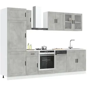 vidaXL Ensemble d'armoires de cuisine 8 pcs Kalmar bois d'ingénierie pas cher