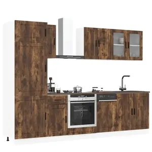 Comparateur de prix : vidaXL Ensemble d'armoires de cuisine 8 pcs Kalmar bois d'ingénierie