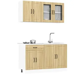 vidaXL Ensemble d'armoires de cuisine 4 pcs Kalmar bois d'ingénierie pas cher